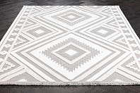 Турецкий ковер из полиэстера и хлопка «ALMOND» A005E-D.GREY-CREAM 2