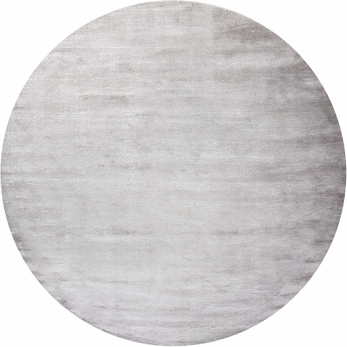 Индийский ковер из шерсти и арт-шёлка «MURUGAN» PLAIN-GRY-WAR-BN08/D106(Round)