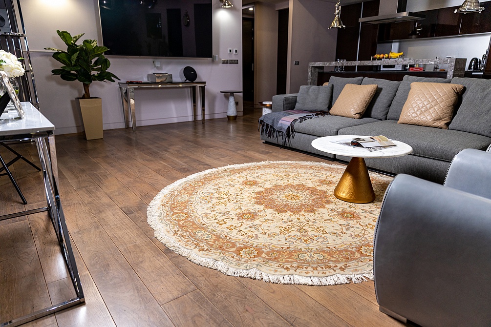 Иранский ковер из шерсти и шёлка «TABRIZ IR» 9-701-IR(Round) 8