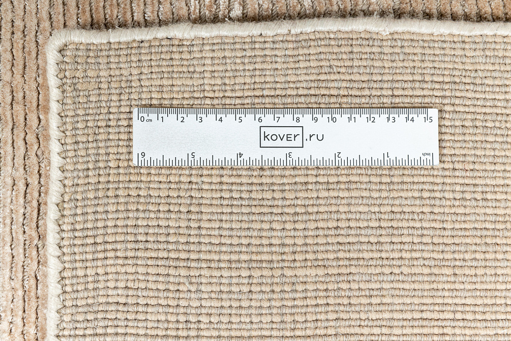 Индийский ковёр из шерсти и арт-шёлка «MURUGAN HIGH PILE» PLAIN-BEIGE