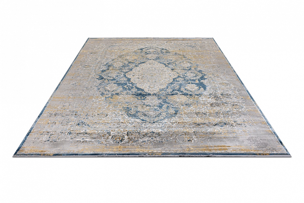 Турецкий ковер из эвкалиптового шёлка и акрила «VERSAİLLES PALACE» 5991A-LGRY-DBLU 2