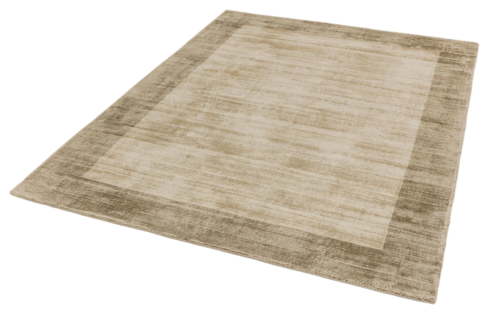 Индийский ковер из арт-шёлка «BLADE BORDER RUG» SMOKE PUTTY