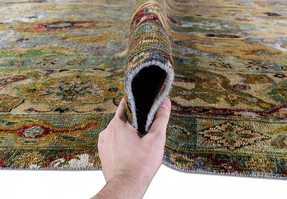 Индийский ковер из шерсти «ZIEGLER VINTAGE» AC107-GRY-CRE