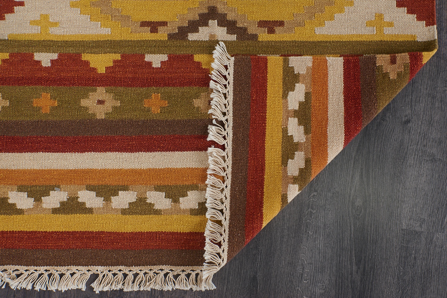 Индийский ковер из шерсти и хлопка «KILIM SUN-DEEP» C1002-MLT