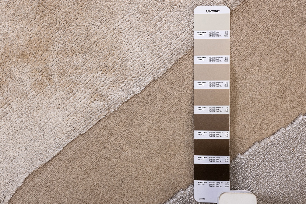 Индийский ковер из шерсти, шёлка и эвкалиптового шёлка «TECTONIC» D1-C1 12