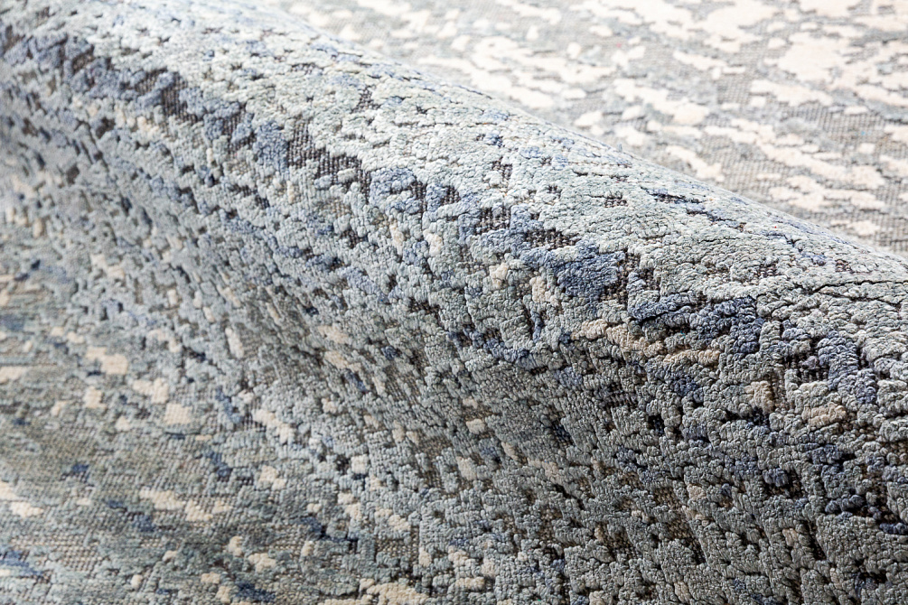Индийский ковёр из шёлка и шерсти «WEST HOLLYWOOD» M93-GREY