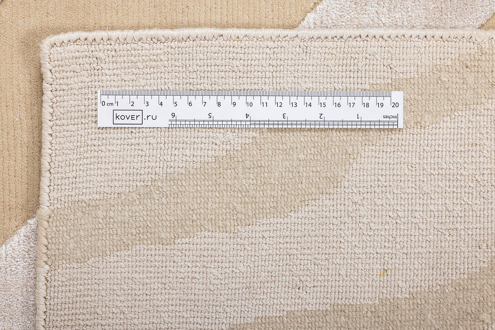 Индийский ковёр из шерсти и арт-шёлка «LINES» LINES-02-BGE