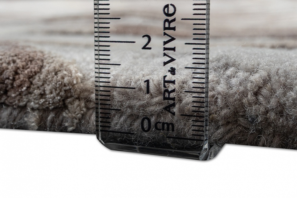 Индийский ковер из шерсти, бамбукового шёлка и хлопка «KUMO» BLK-01