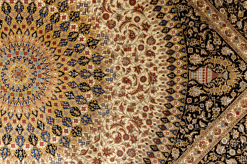 Иранский ковёр из шёлка «QOM» 7-149-IR