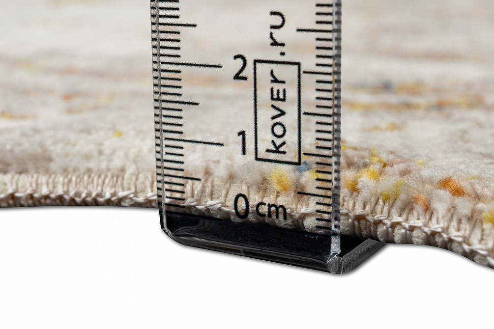 Турецкий ковер из полиэфирного шёлка «MYSTIC» 1472A-DGRY-BGE(Oval)