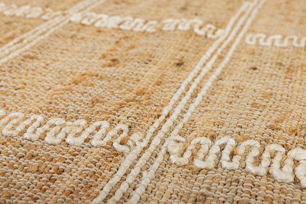 Индийский ковер из джута «JUTE» ZA424-WHITE-NATURAL