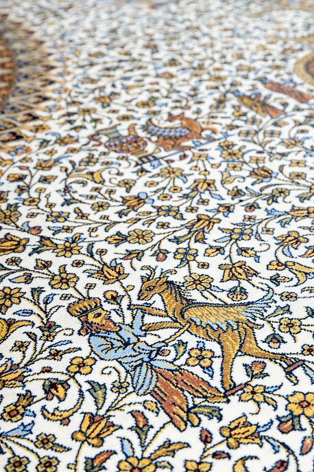 Иранский ковёр из шёлка и модала «MASTERPIECE QUM» 021-21-DAVARI HAYAM