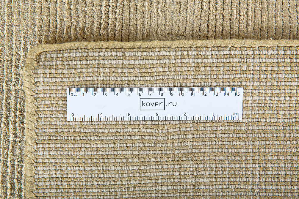 Индийский ковёр из шерсти и арт-шёлка «MURUGAN» PLAIN-GLD-DF11/F012