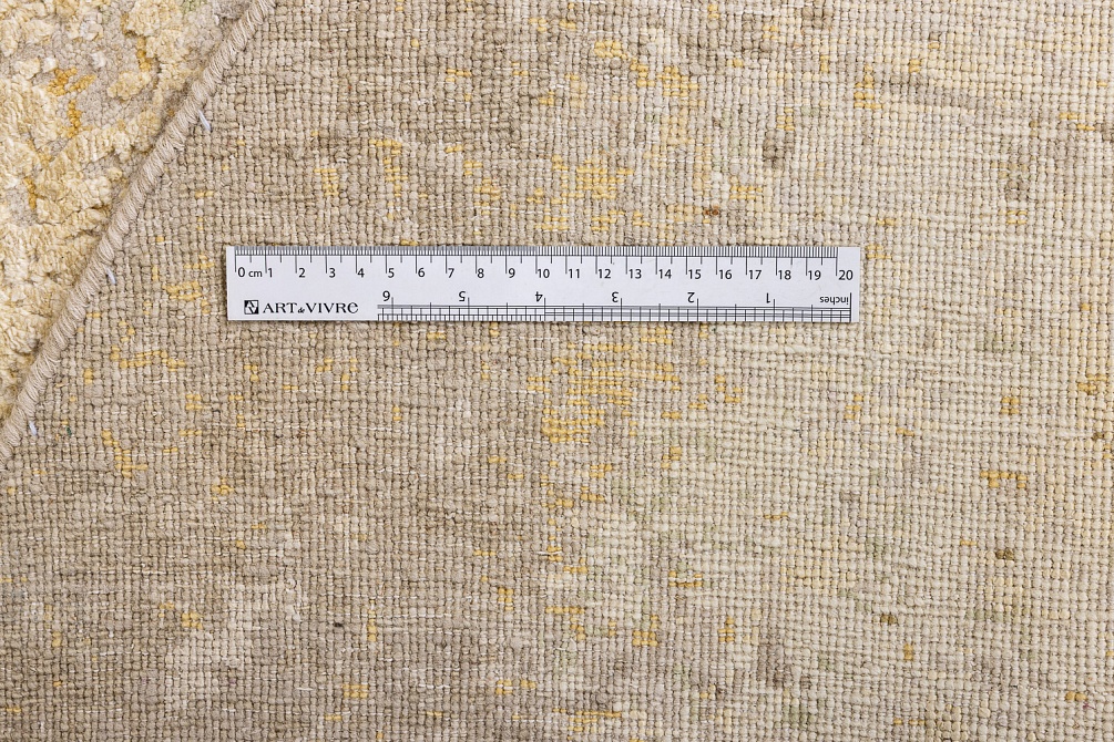 Индийский ковер из шерсти и шёлка «HOLLYWOOD ART» CE9318-GREEN(Round)