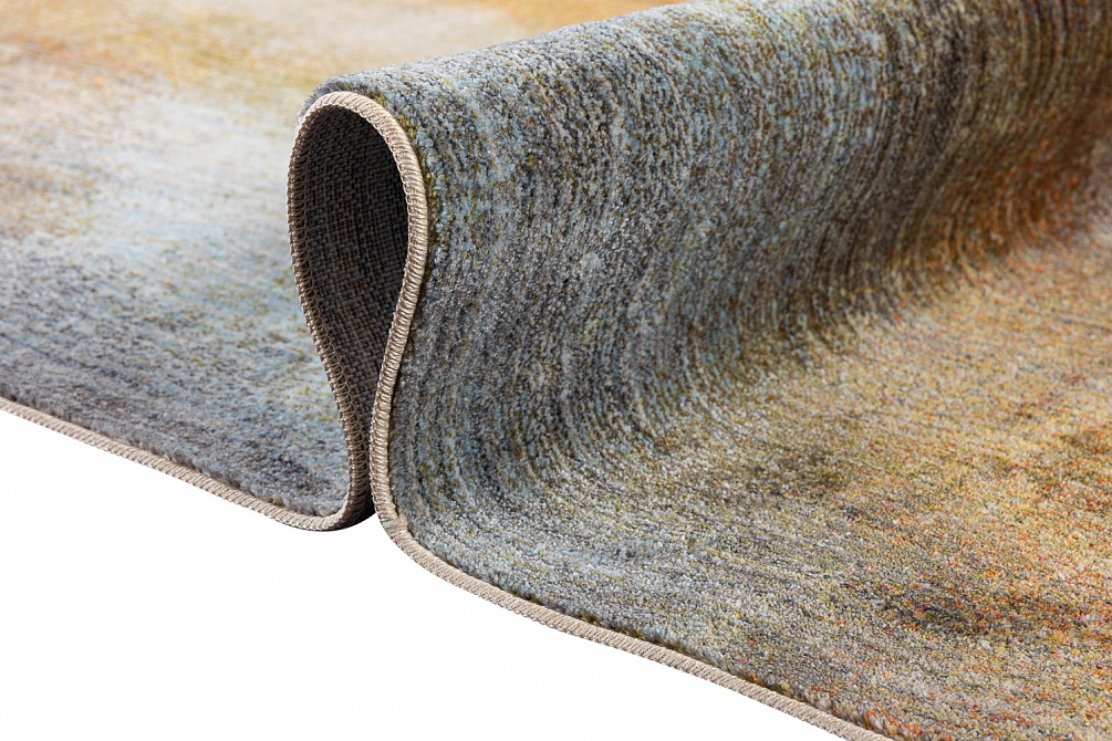 Турецкий ковер из полиэфирного шёлка «MYSTIC» 1146A-GREY-BLUE(Runner)