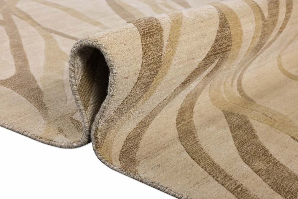 Индийский ковер из арт-шёлка и шерсти «EVEREST» 2023314-ANTIQUE BEIGE