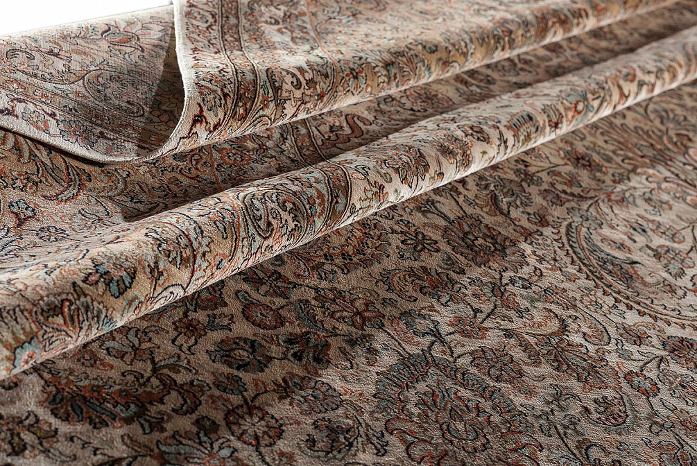 Индийский ковер из шёлка «KASHMIR SILK 24Х24» WC 2009 CREAM (367x493) 5