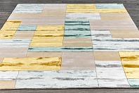Индийский ковер из шерсти и арт-шёлка «RIVIERA» MONDRIAN-04-BEIGE-GREEN 3