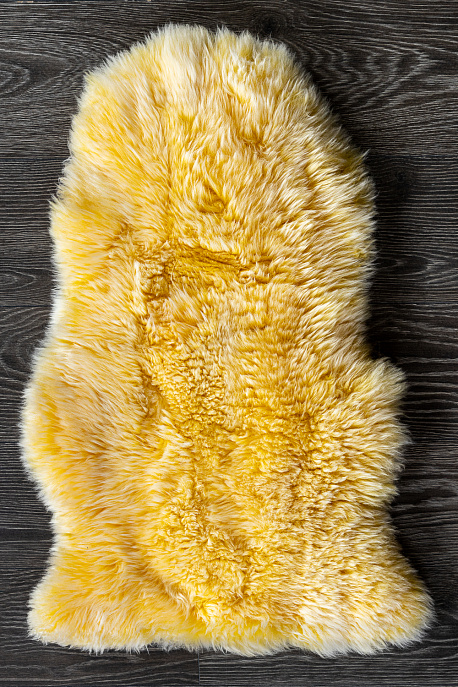 Китайский ковер из шкуры «SHEEPSKIN RUGS» 14-YEL-WHT