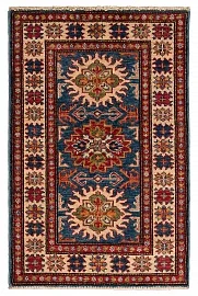 Пакистанский ковер из шерсти «KAZAK CLASSIC» BLU-IVR(60X90) 1