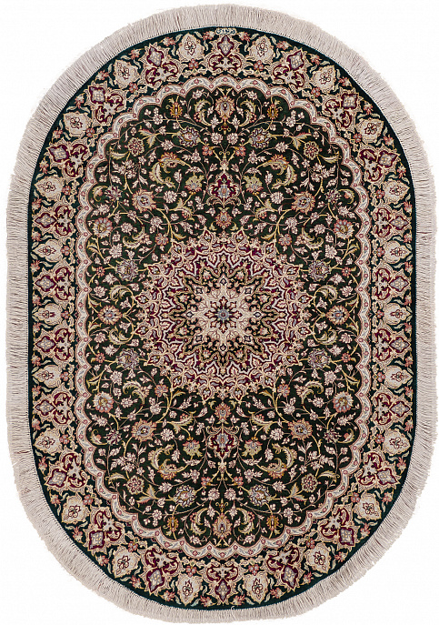Иранский ковер из шёлка «QUM MM IR» 14-112-IR NOORI(Oval)
