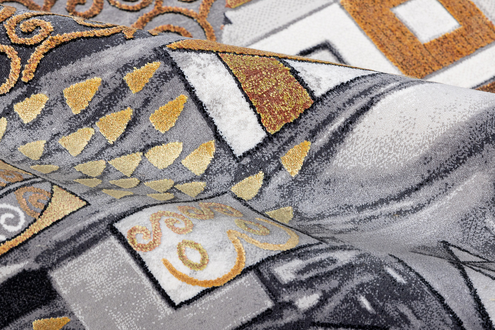 Турецкий ковёр из бамбукового шёлка, эвкалиптового шёлка и акрила «FRIDA» TK85D-COK-KGRI