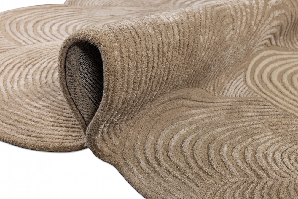 Индийский ковер из шерсти и эвкалиптового шёлка «VELVET MIRAGE» SYNC NEUTRAL 8