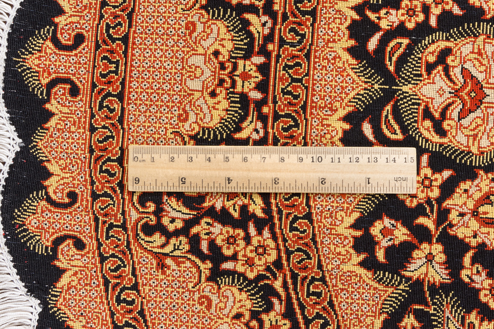Иранский ковёр из шёлка «QOM» 9-777-IR(Round)