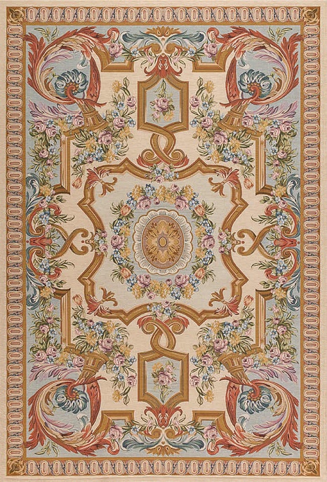 Бельгийский ковер из вискозы, акрила и хлопка «ELEGANT TAPESTRY» SAVO-IVR-BLU