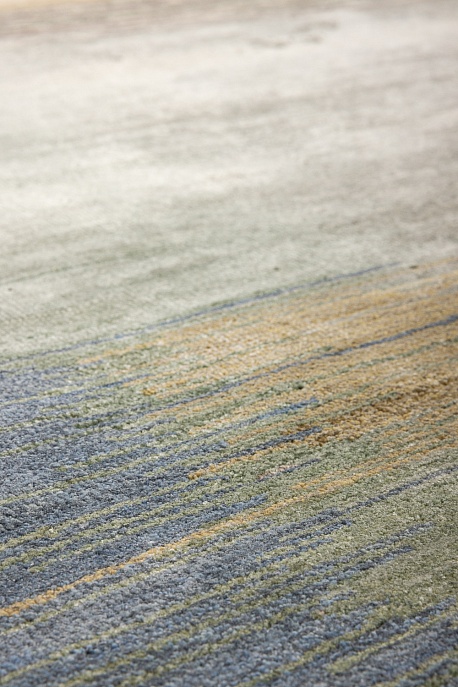 Индийский ковер из бамбукового шёлка, шерсти и хлопка «CHAOS THEORY» ESKM07-NTAUPE-FDENIM 7