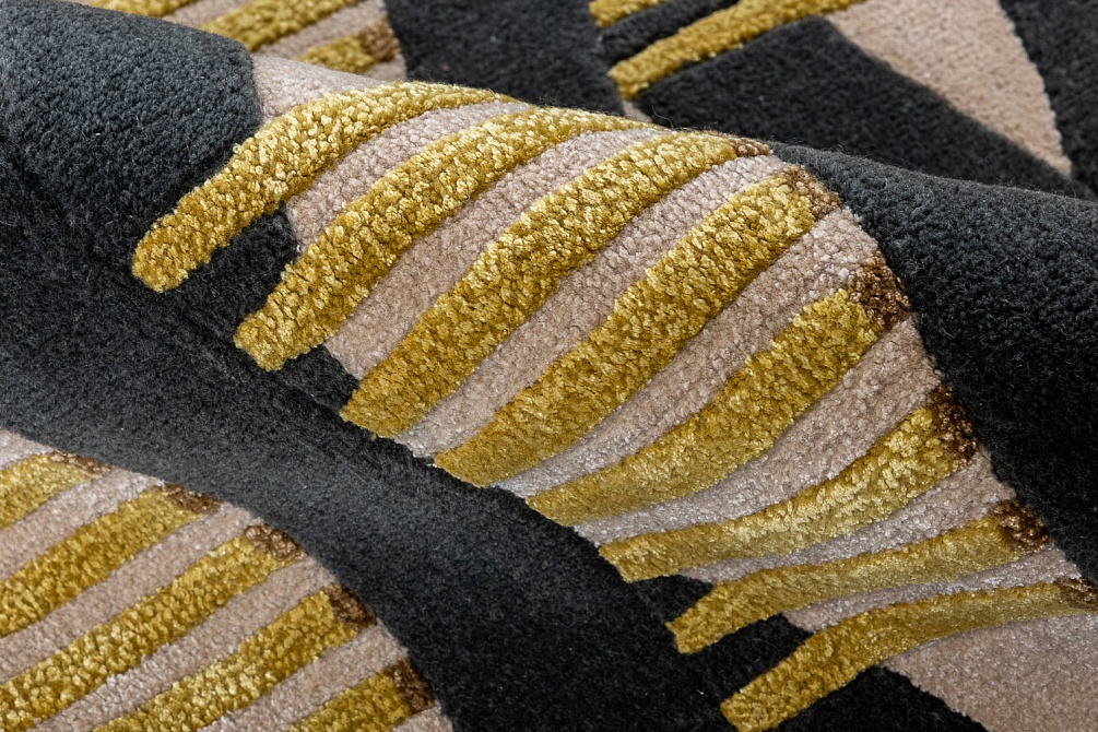 Индийский ковер из шерсти, арт-шёлка и хлопка «IRREGULAR» TOP9061-L.GRAY-L.GRAY 3