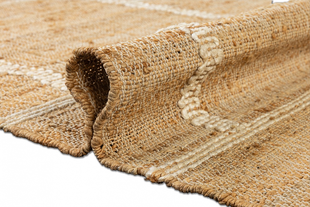 Индийский ковер из джута «JUTE» ZA424-WHITE-NATURAL