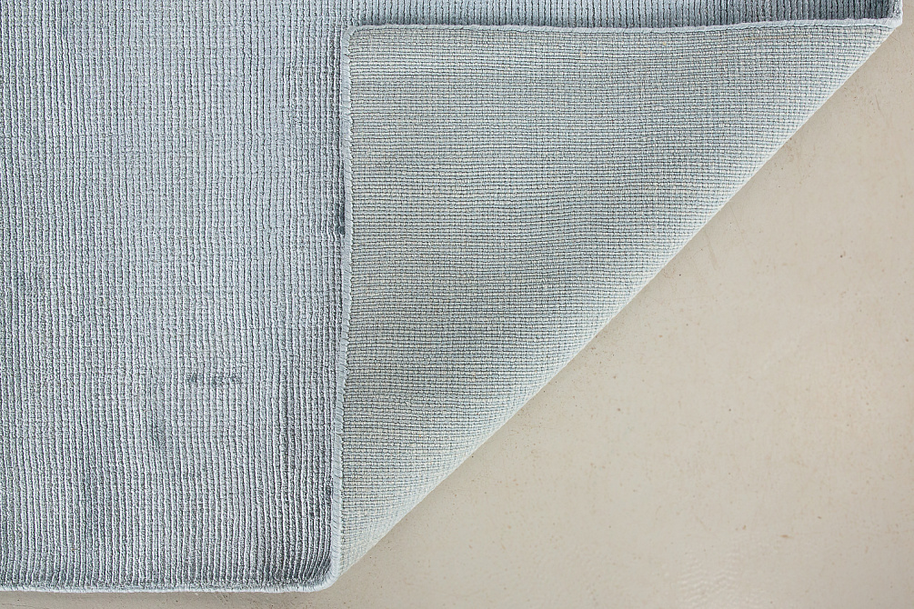 Индийский ковёр из шерсти и арт-шёлка «MURUGAN» PLAIN-BLU-BH10/D052