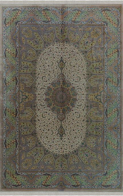 Иранский ковер из шёлка «QOM» 9533-2011-10-1