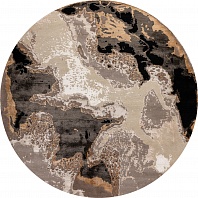 Индийский ковер из шерсти и бамбукового шёлка «VELVET MIRAGE» CONTINENT(Round) 1