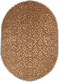 Индийский ковер из шерсти и арт-шёлка «AGRA R» NO68-ROS-ROS(Oval) 1