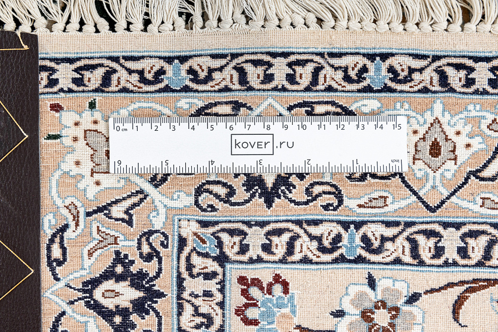 Иранский ковёр из шерсти и шёлка «NAIN 6LA» 801-394-IR