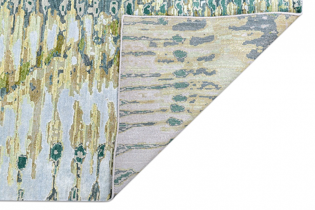 Индийский ковер из шёлка и шерсти «HOLLYWOOD ART» M218-GREEN