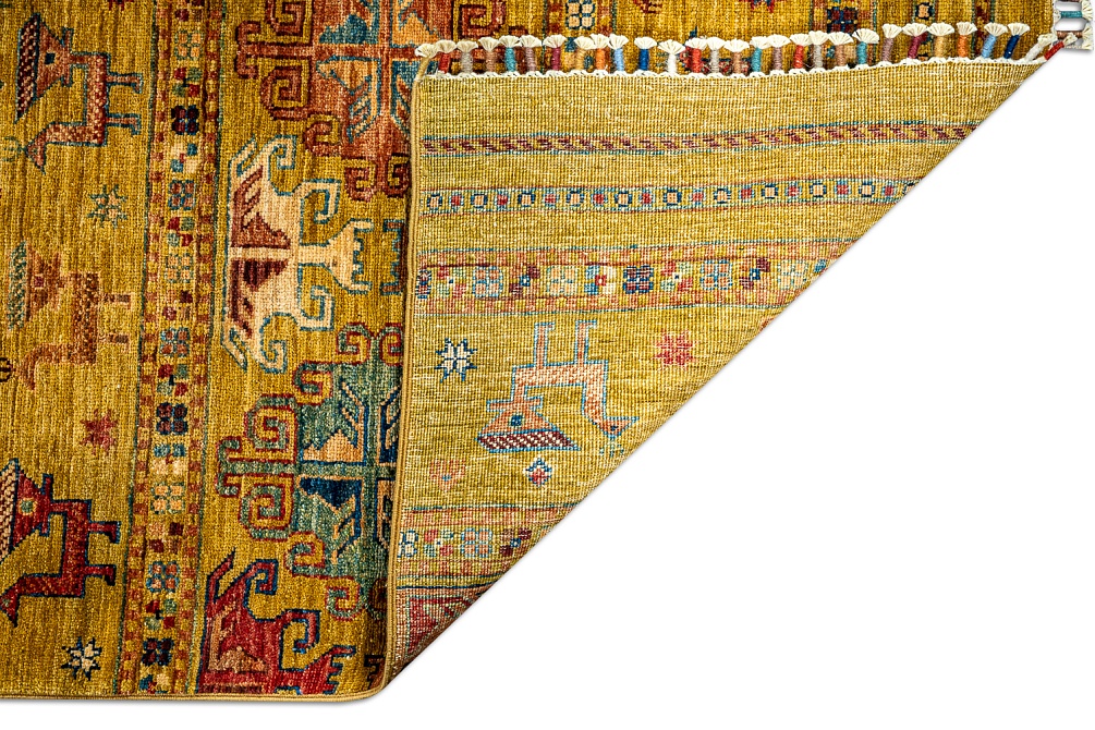 Пакистанский ковер из шерсти «SHAWL KANDI» GRN-GRN 7