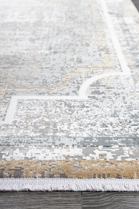 Турецкий ковер из эвкалиптового шёлка и акрила «VERSAİLLES PALACE» M460A-CREAM-DGRAY 6