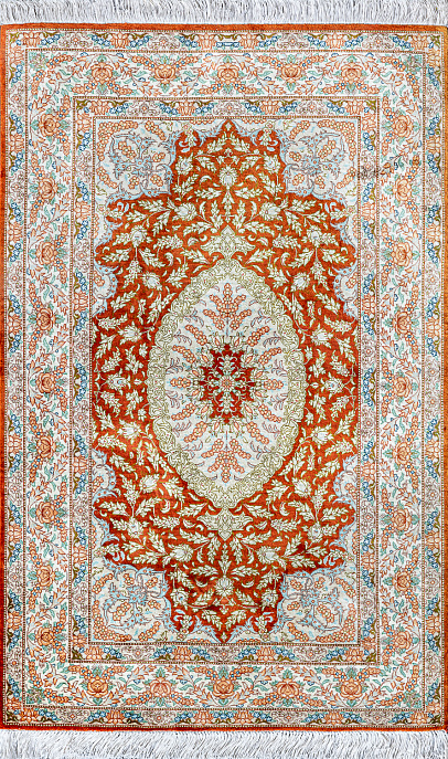 Иранский ковер из шёлка «GHOUM-SEIDE» 801-4011/S-IR