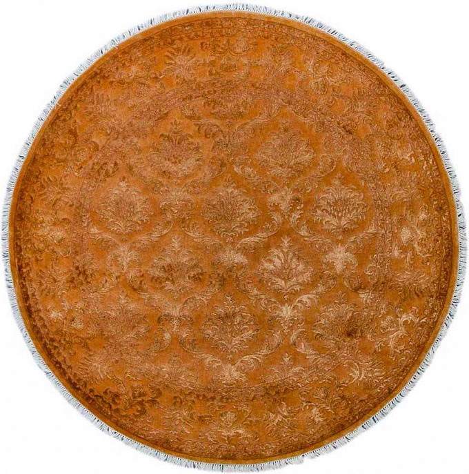 Индийский ковер из шерсти и арт-шёлка «AGRA R» NO68-ROS-ROS(Round)