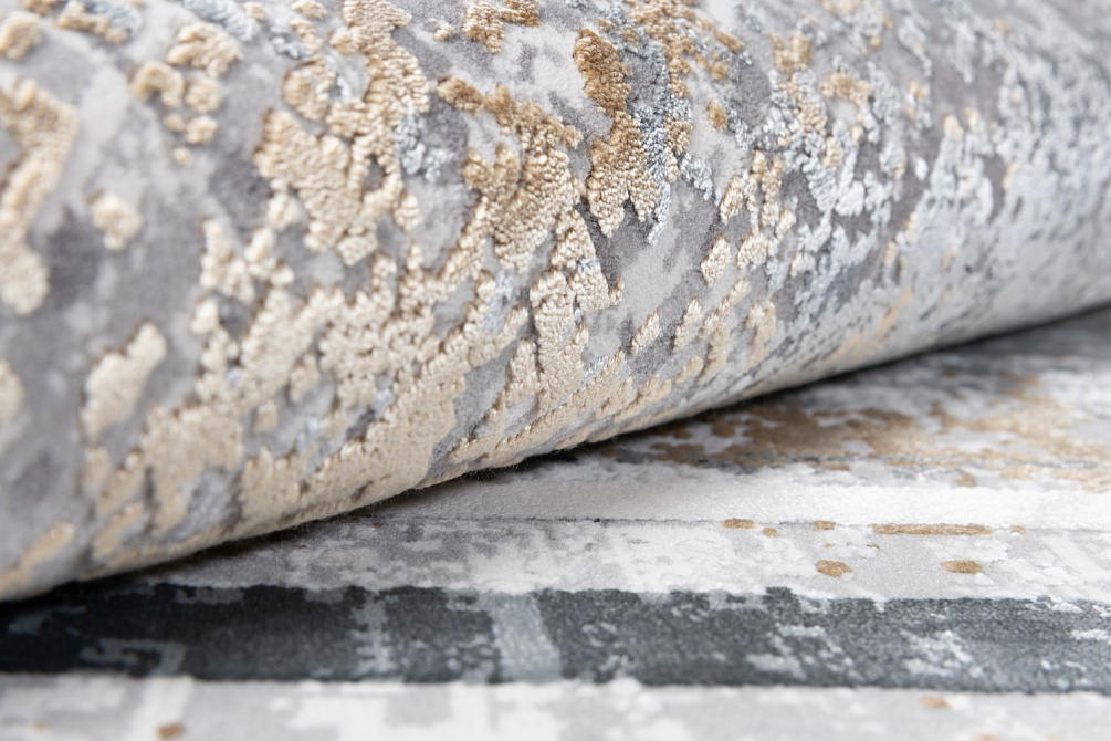 Турецкий ковер из эвкалиптового шёлка и акрила «VERSAİLLES PALACE» M460A-CREAM-DGRAY 5