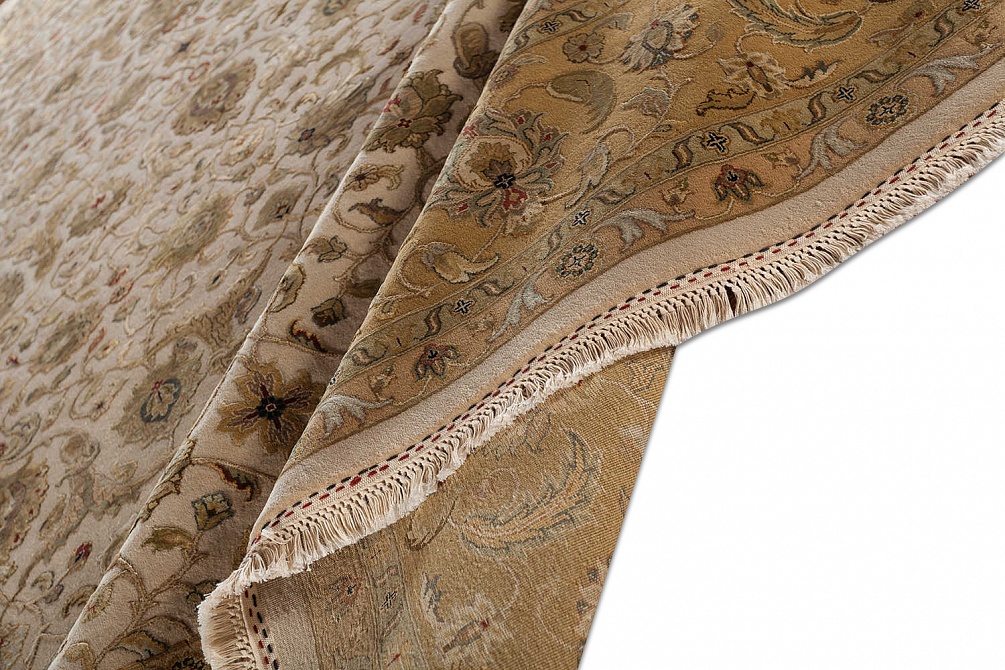 Индийский ковер из шерсти, шёлка и хлопка «AURORA 14/14» QNQ16-MIVR-RGLD 7