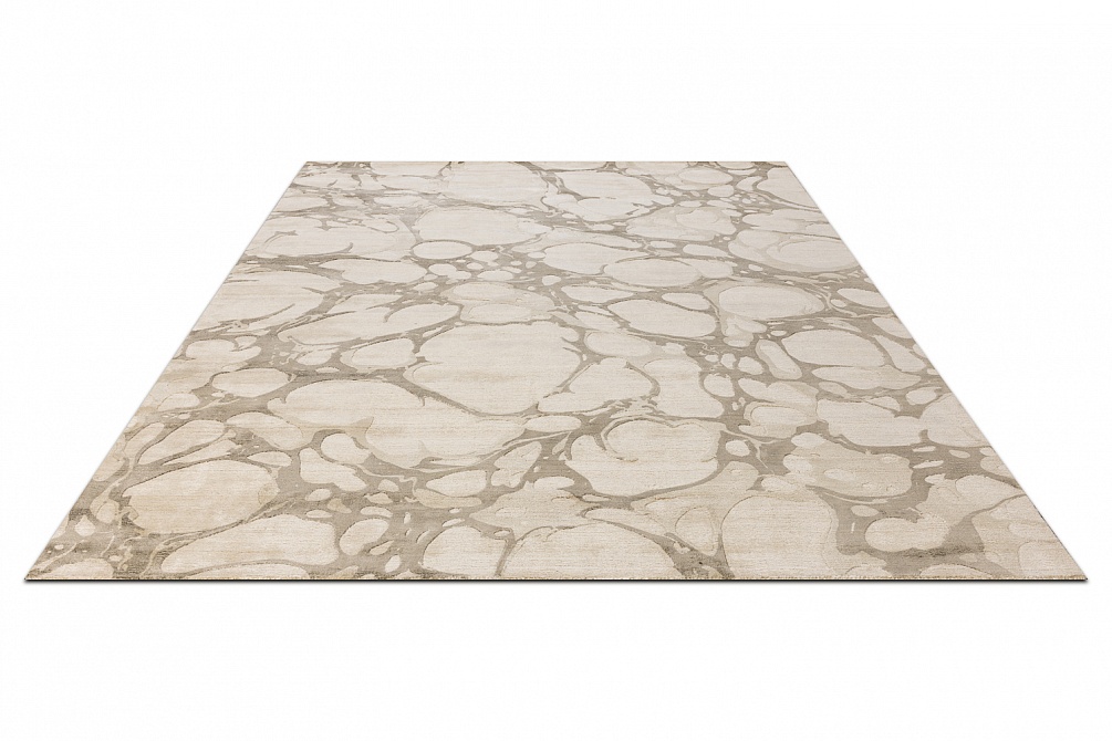 Индийский ковер из арт-шёлка и шерсти «EVEREST» 2023196-OTTER