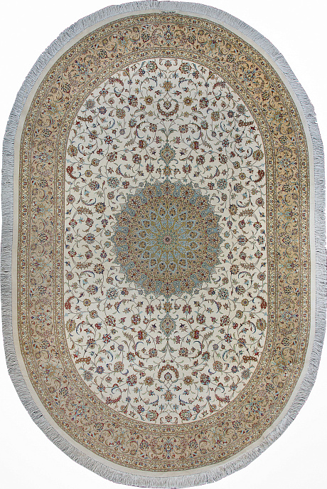 Иранский ковер из шёлка «QUM MM IR» 13-27-IR(Oval)