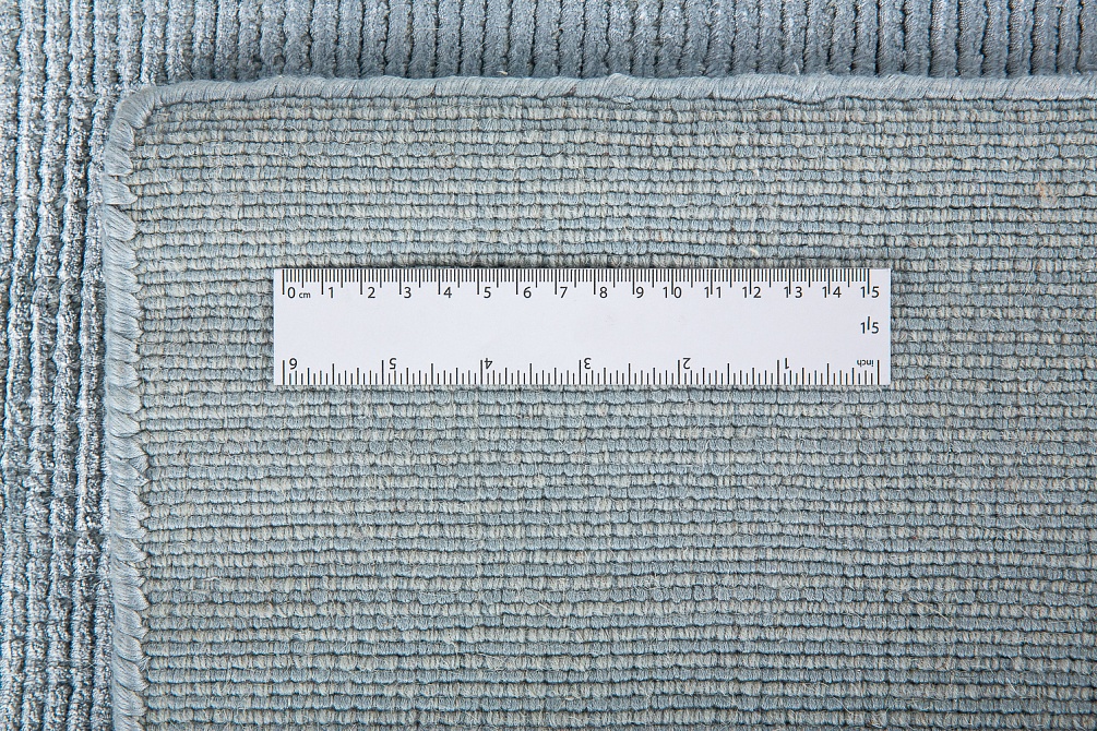 Индийский ковер из шерсти и арт-шёлка «MURUGAN» PLAIN-BLU-BH10/D052 6