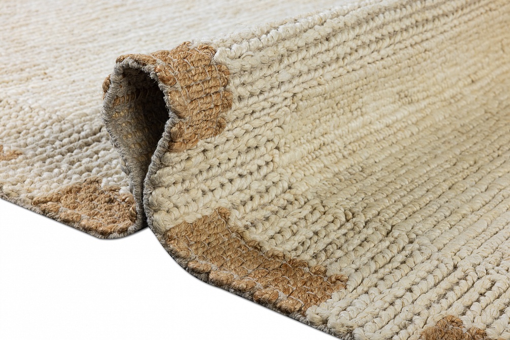 Индийский ковер из джута «JUTE MODERN» ZA581-N.WHITE