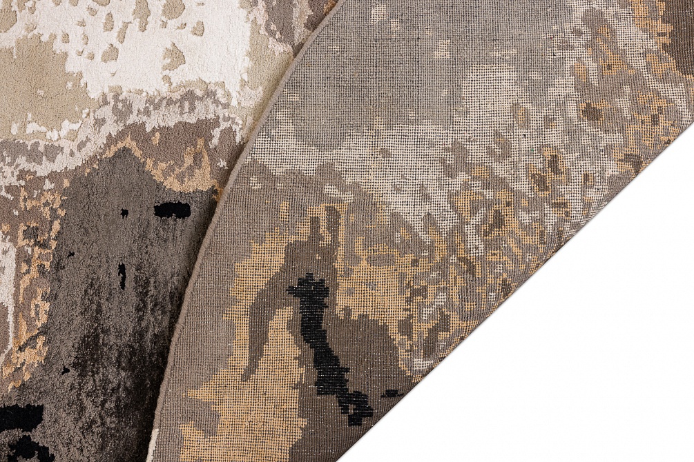 Индийский ковер из шерсти и бамбукового шёлка «VELVET MIRAGE» CONTINENT(Round)