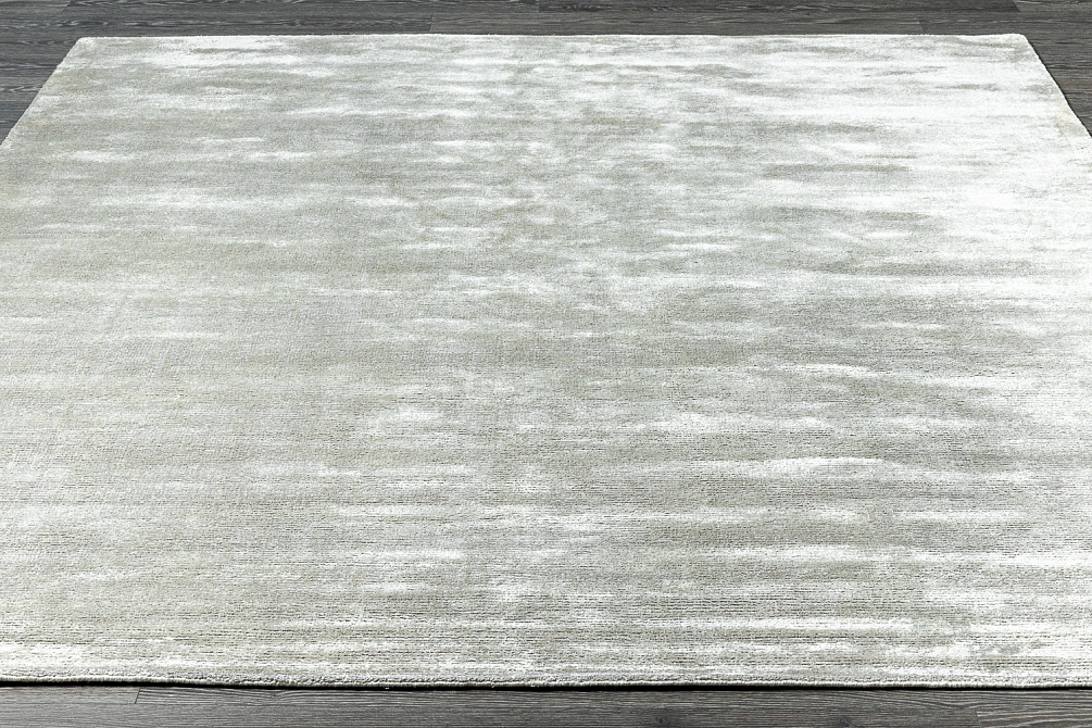 Индийский ковер из шерсти и арт-шёлка «MURUGAN HIGH PILE» PLAIN-SILVER